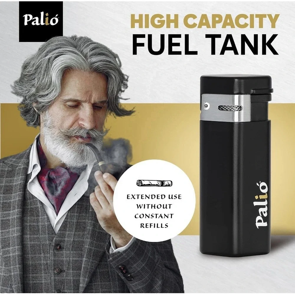 Palió Treo Triple Jet Flame Butane Torch Lighter - Elegant Wind Resistant Design